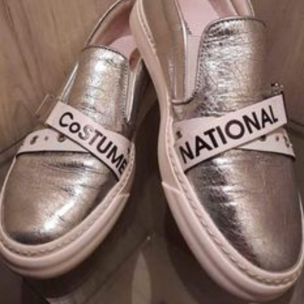 Costume Nationale silver shoes 7.5 made in Italy
